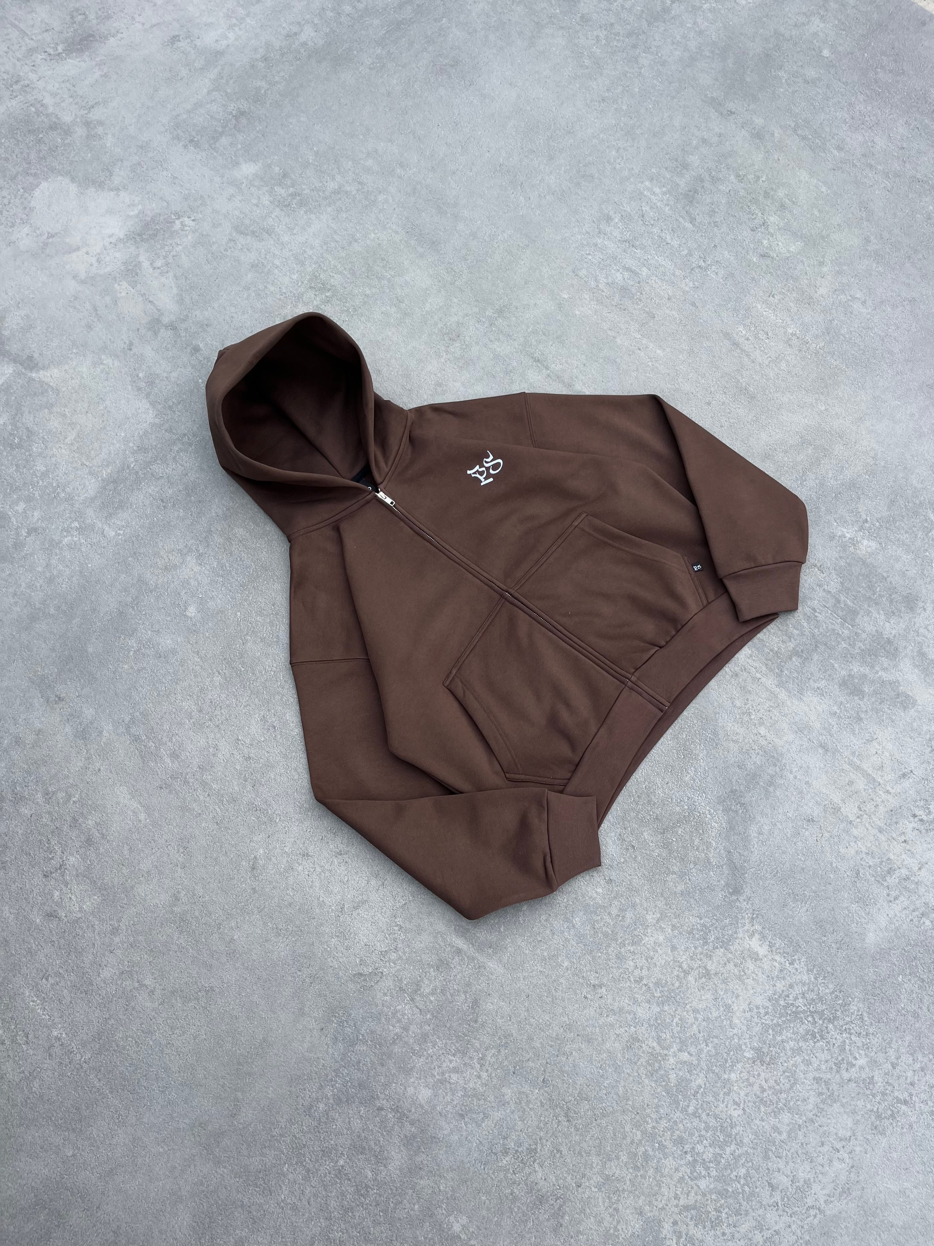 BROWN ZIP-HOODIE - Image 3