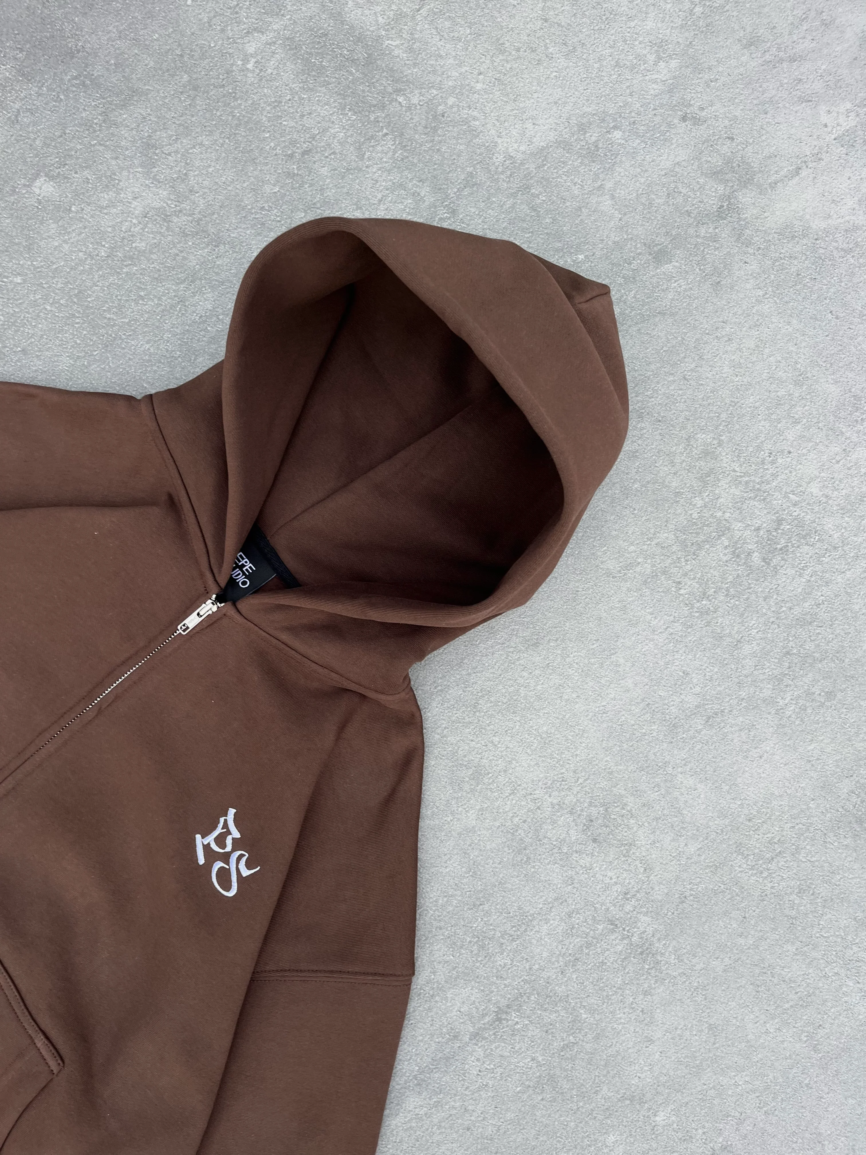 BROWN ZIP-HOODIE - Image 4
