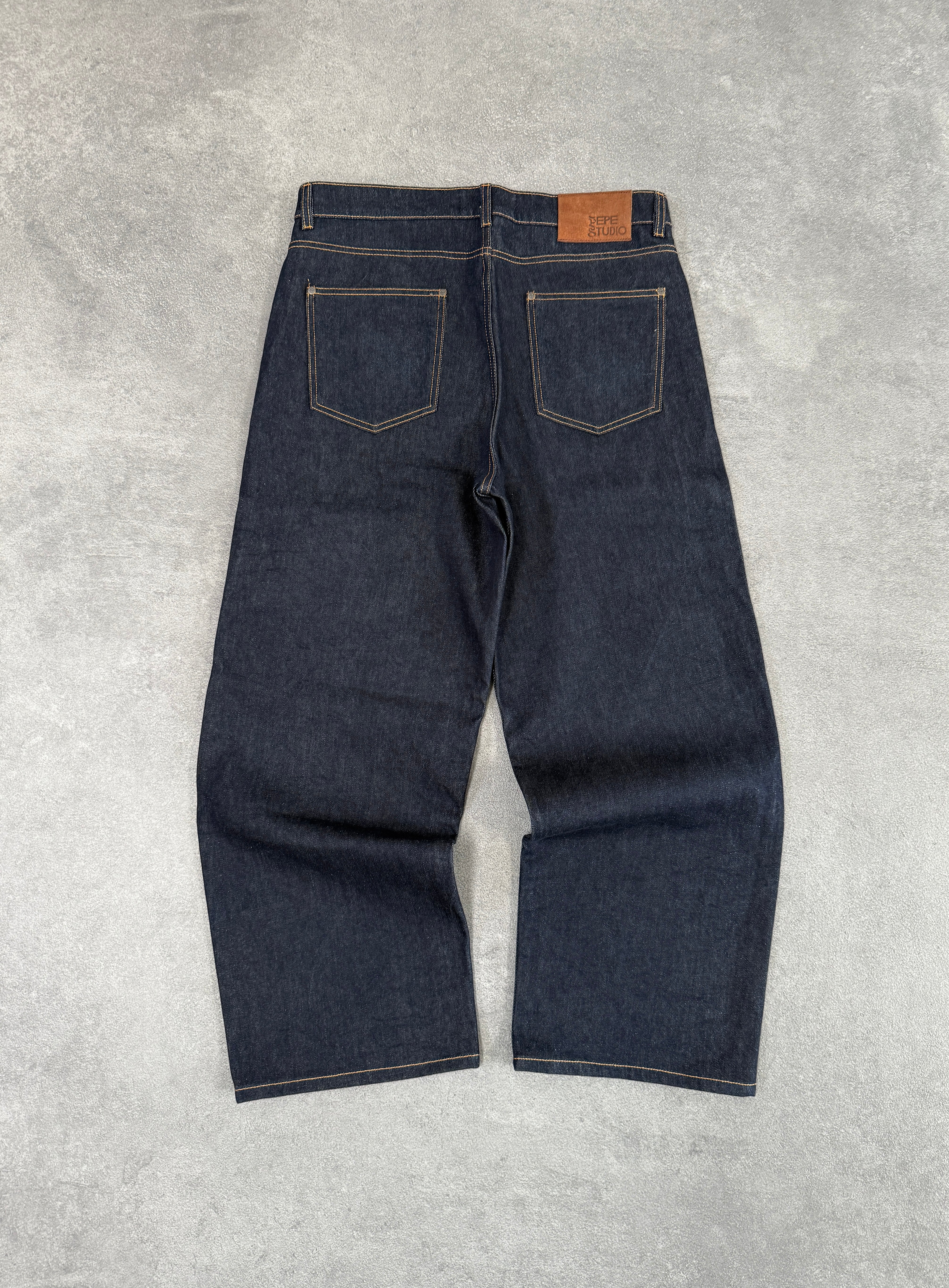 DARK BLUE RAW DENIM PANT - Image 4