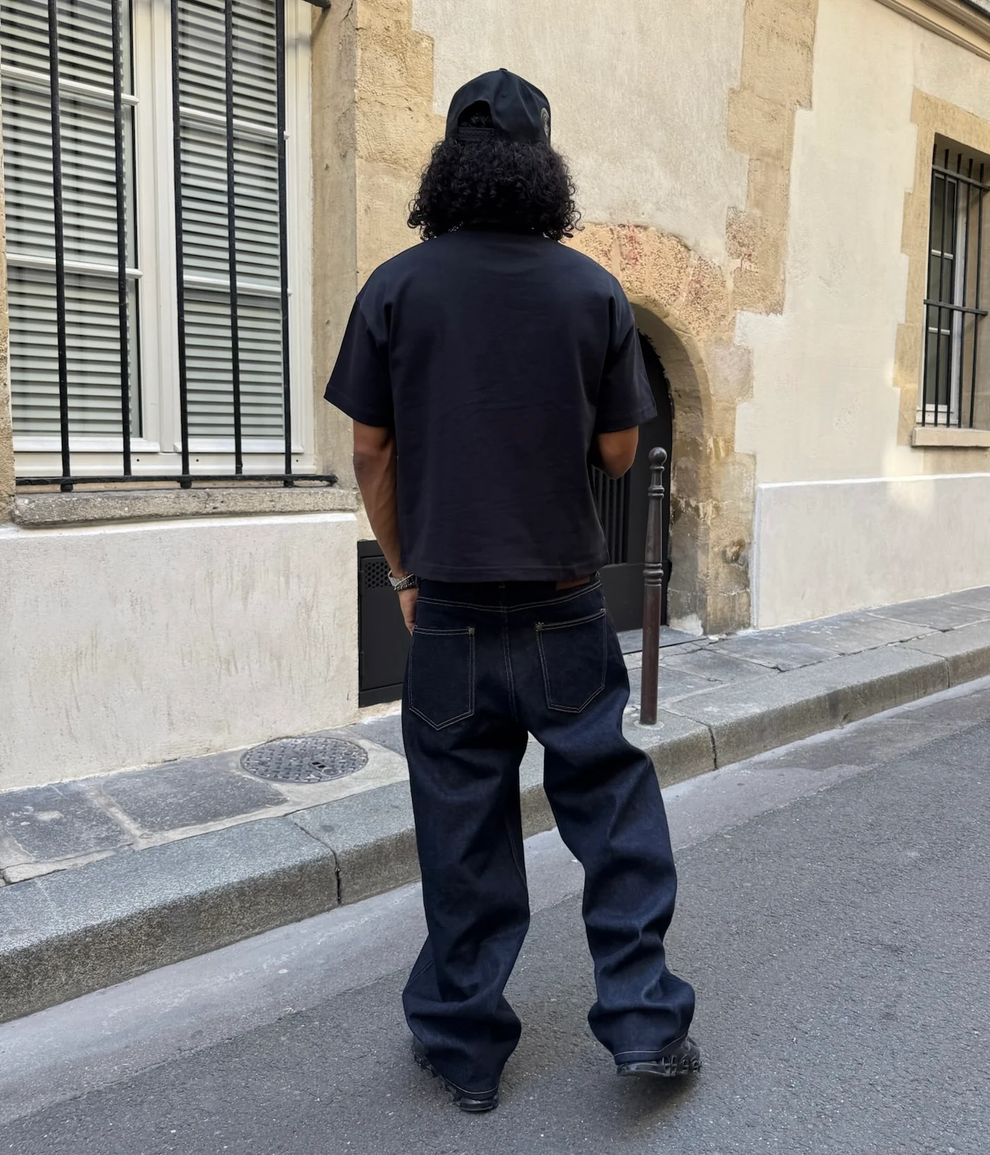 DARK BLUE RAW DENIM PANT - Image 5