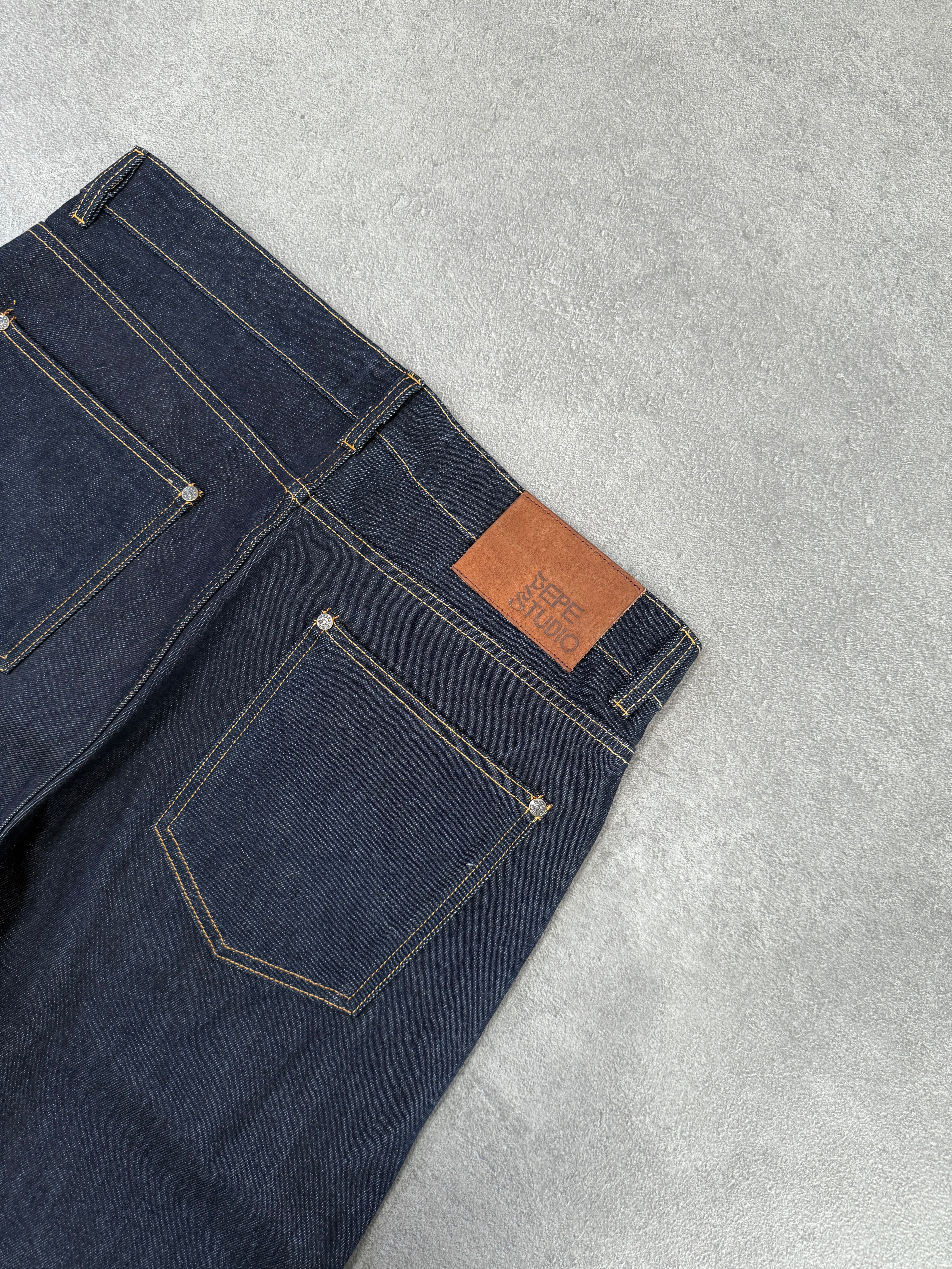 DARK BLUE RAW DENIM PANT - Image 6