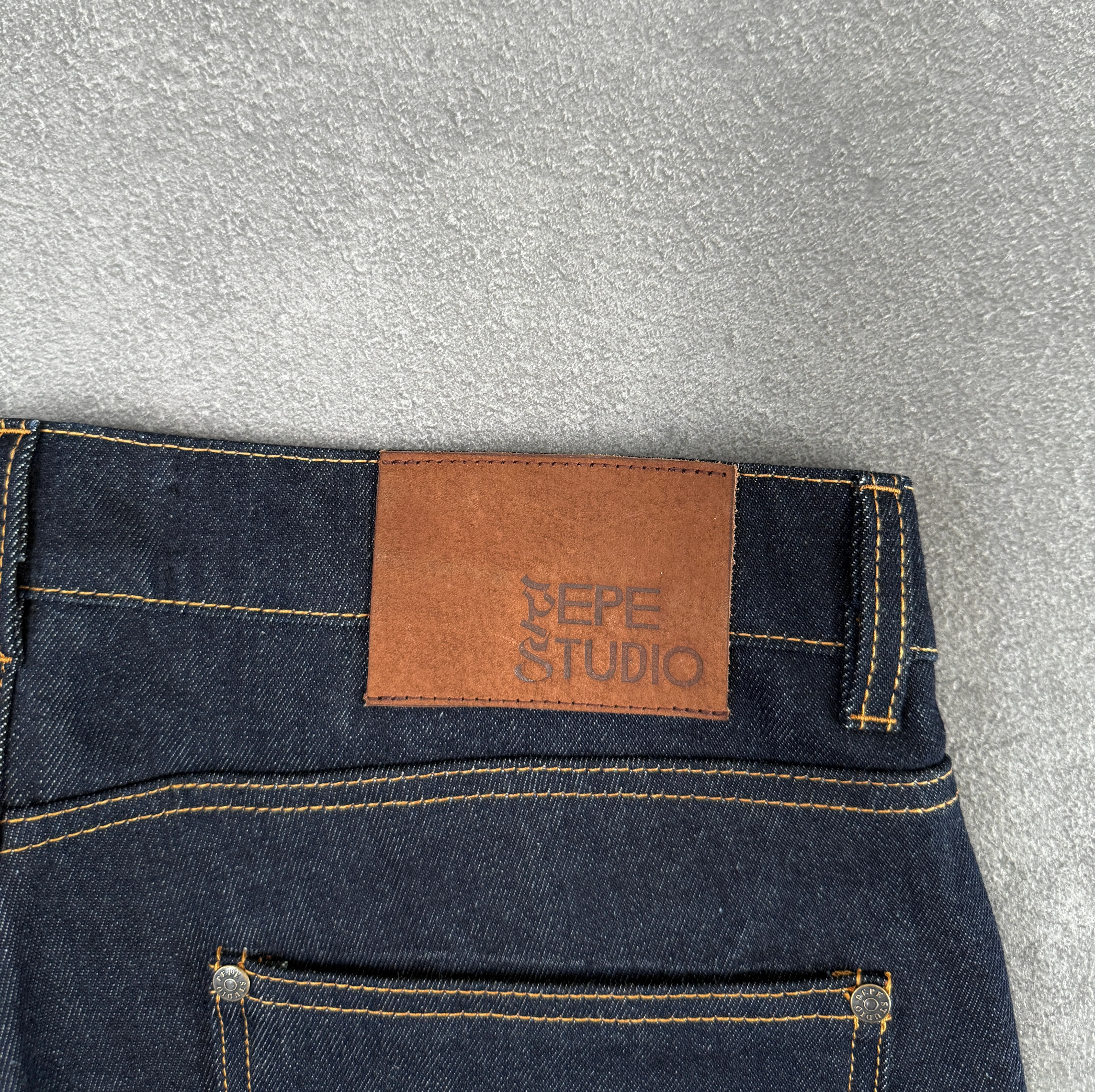 DARK BLUE RAW DENIM PANT - Image 9