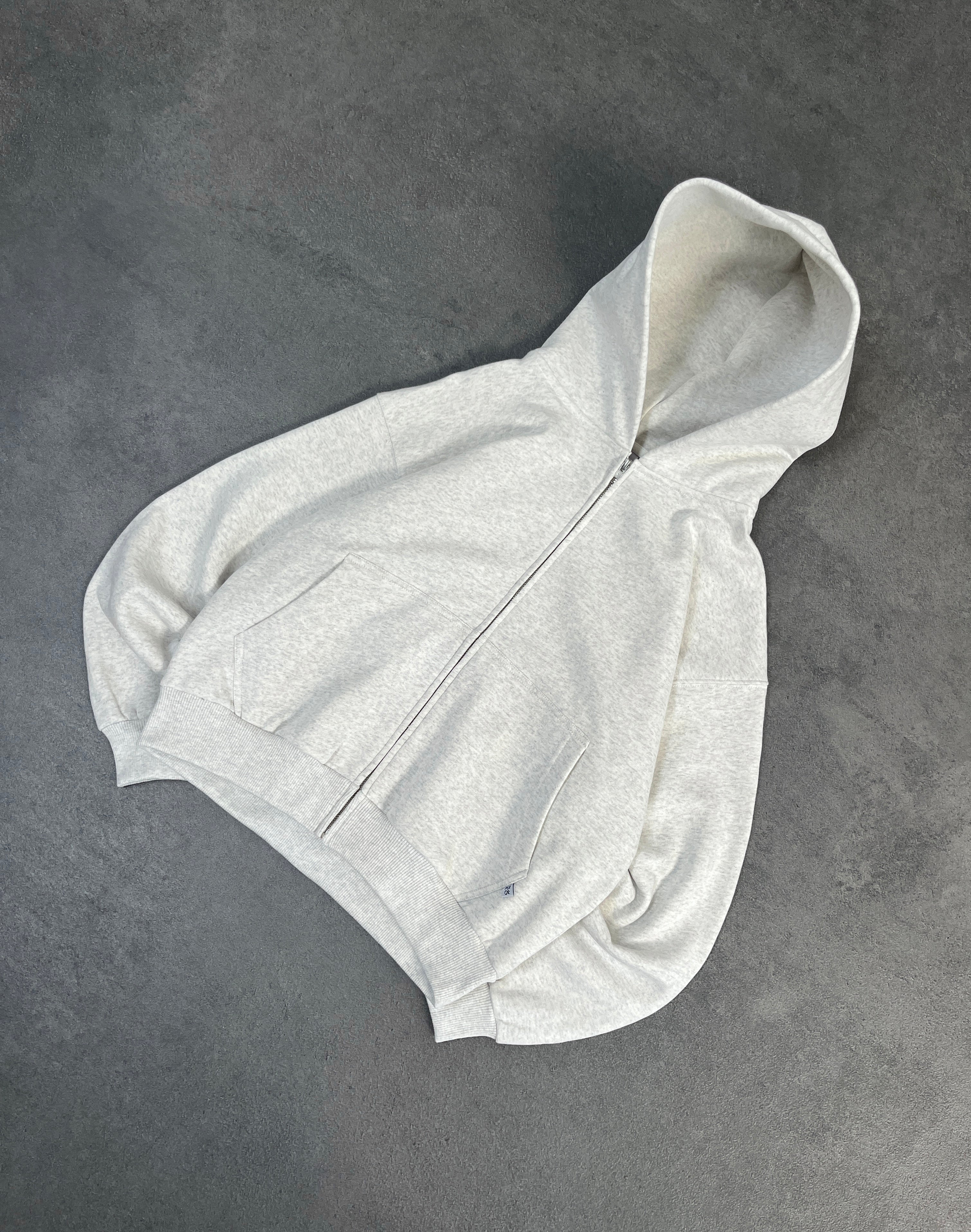 SOFT GRAY ZIP-HOODIE - Image 2
