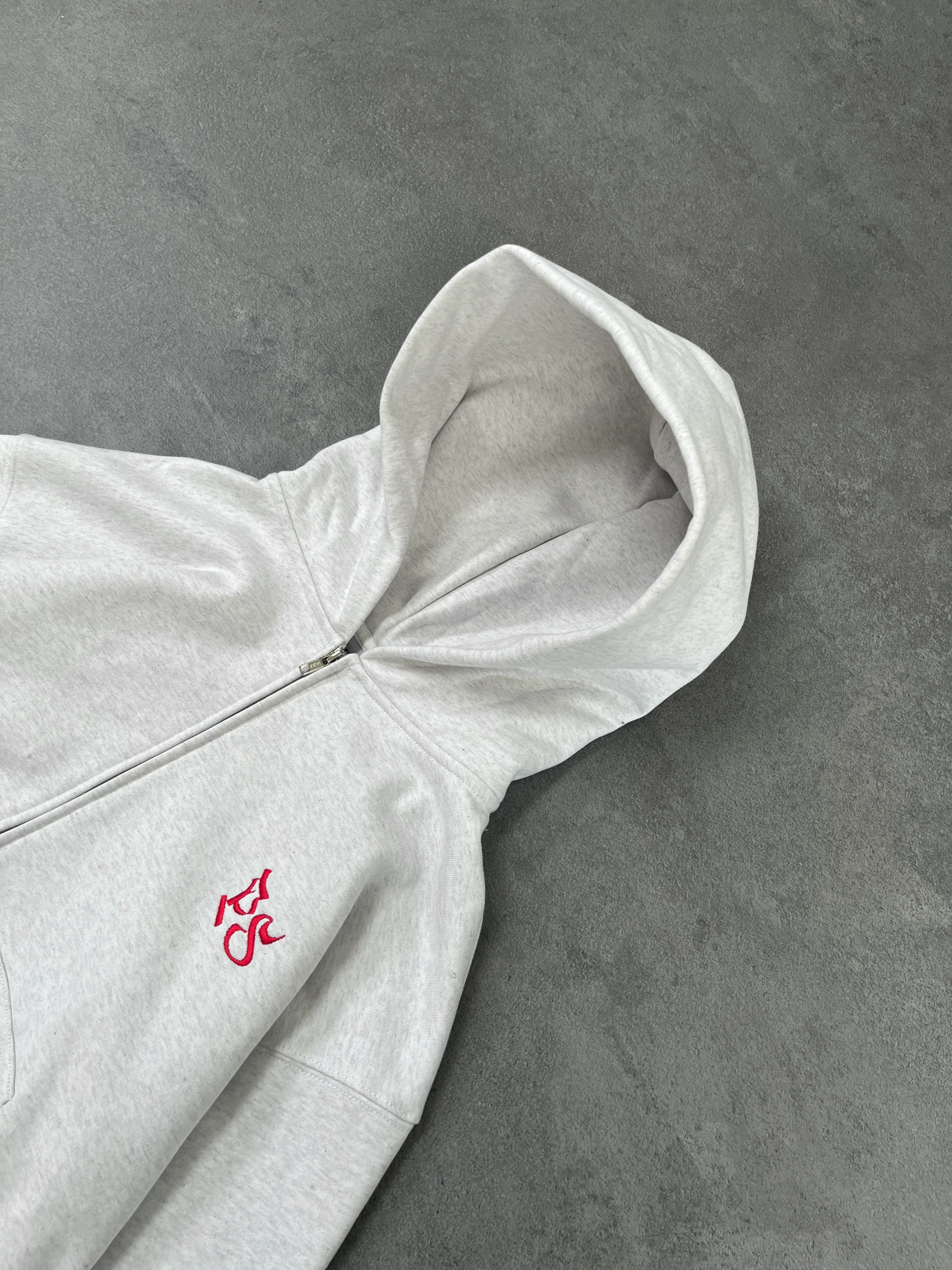 LIGHT GRAY ZIP-HOODIE - Image 6