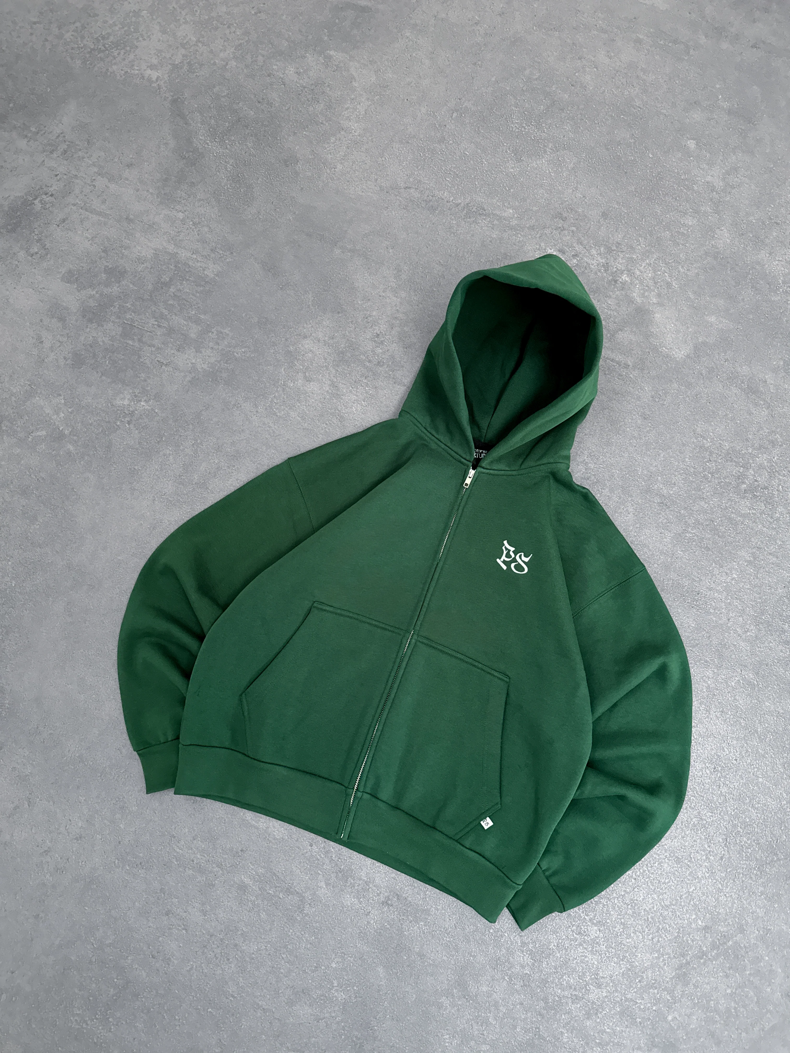 Pine Green Zip-Hoodie - Image 3