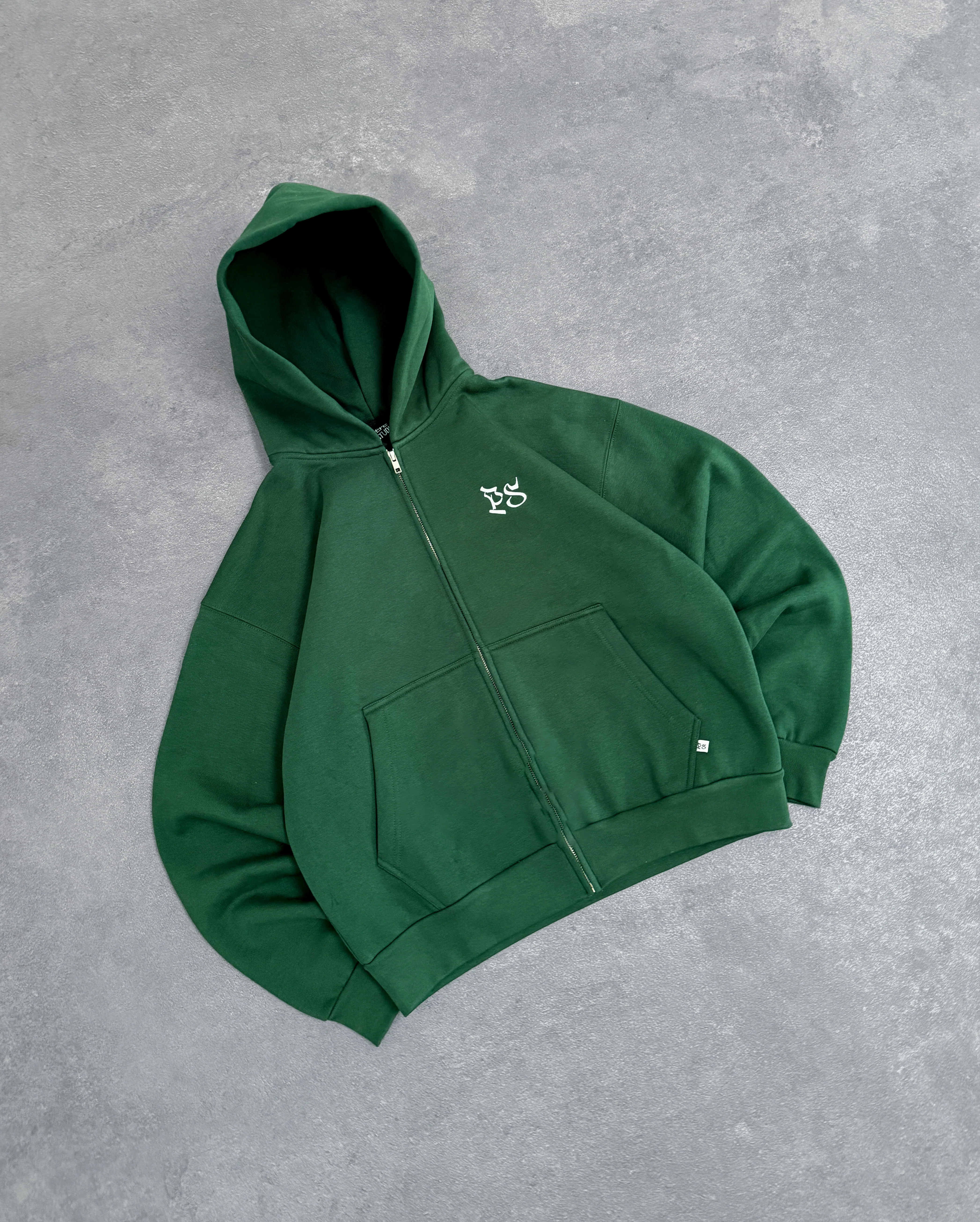 Pine Green Zip-Hoodie - Image 4